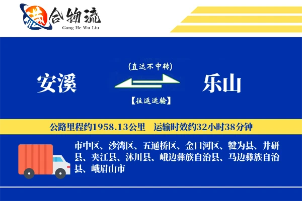 安溪到乐山物流公司