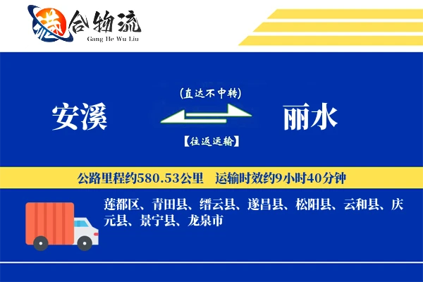 安溪到丽水物流公司