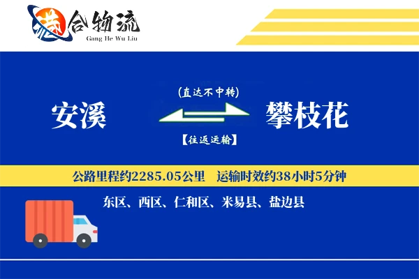 安溪到攀枝花物流公司