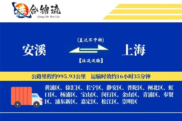 安溪到上海物流公司