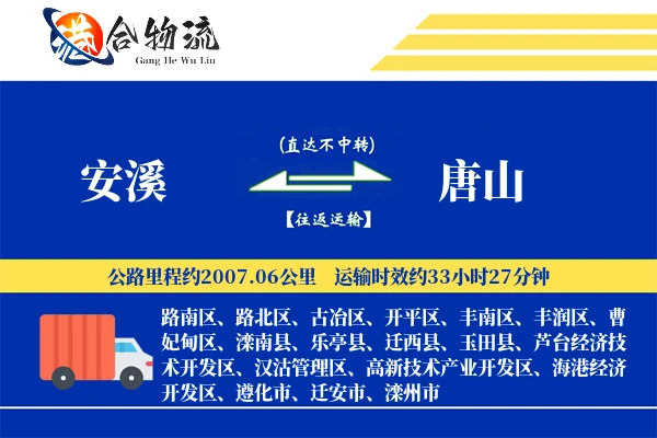 安溪到唐山物流公司