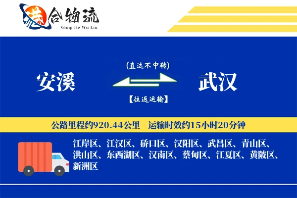 安溪到武汉物流公司