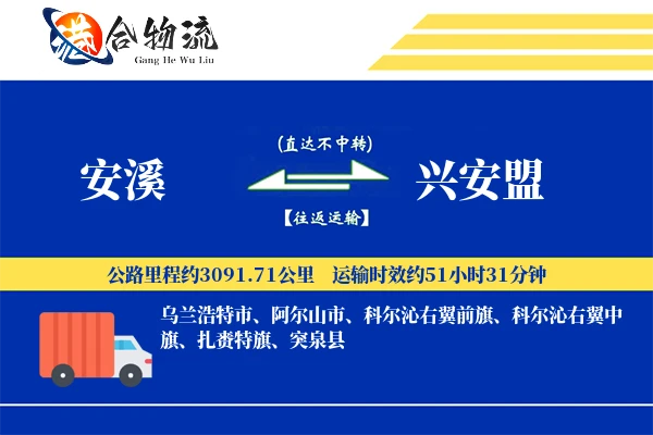 安溪到兴安盟物流|安溪到兴安盟物流公司|安溪到兴安盟专线