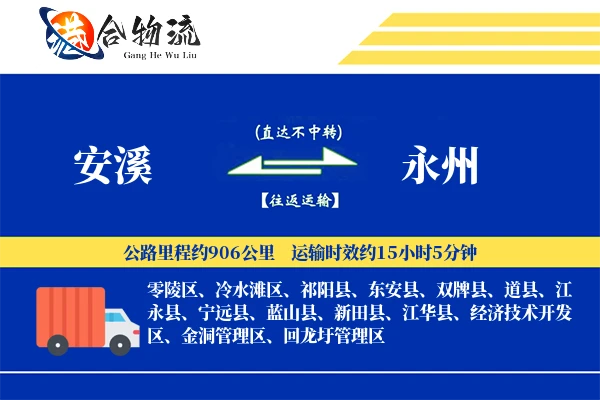安溪到永州物流公司