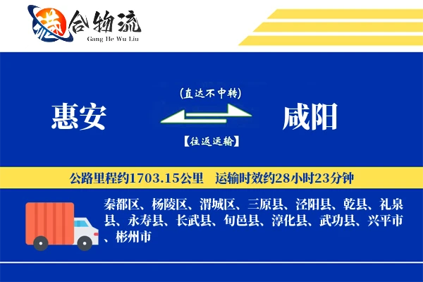 惠安到咸阳物流|惠安到咸阳物流公司|惠安到咸阳专线