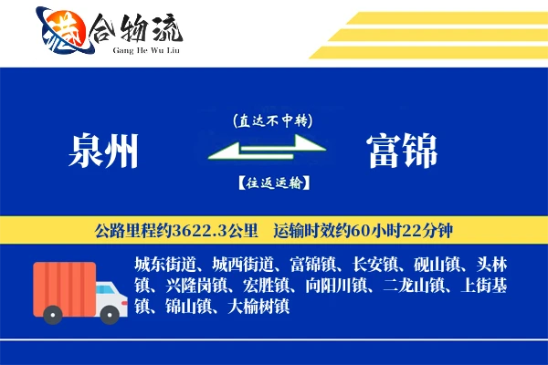 泉州到富锦物流价格查询,泉州至富锦物流费用,泉州到富锦物流几天到