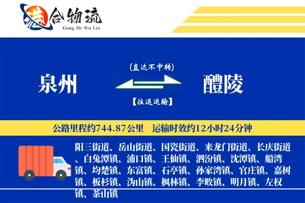 泉州到醴陵物流价格查询,泉州至醴陵物流费用,泉州到醴陵物流几天到