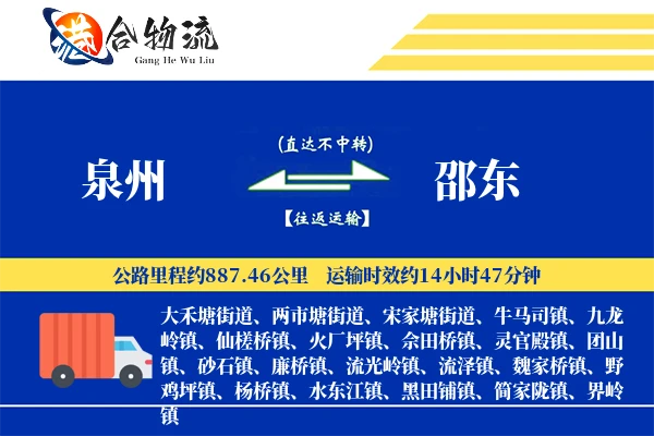 泉州到邵东物流价格查询,泉州至邵东物流费用,泉州到邵东物流几天到