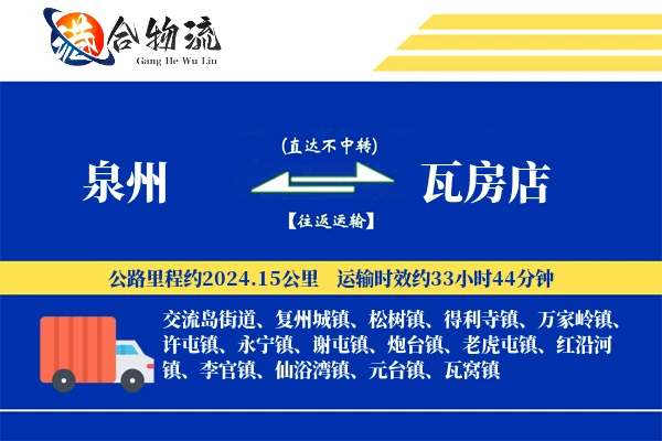 泉州到瓦房店物流价格查询,泉州至瓦房店物流费用,泉州到瓦房店物流几天到