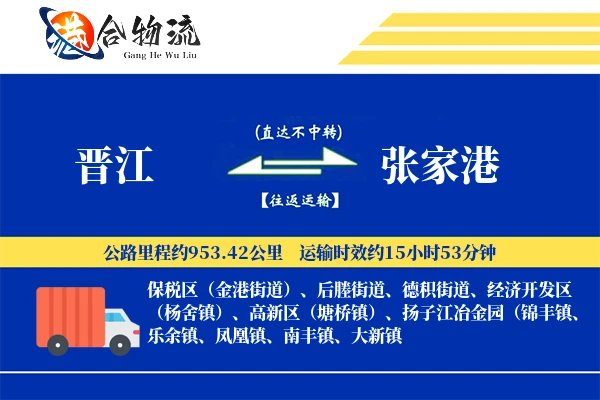晋江到张家港物流公司
