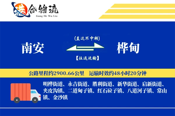 南安到桦甸物流公司