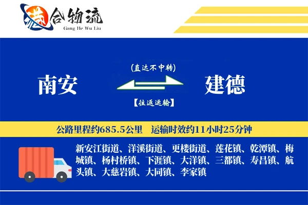 南安到建德物流|南安到建德物流公司|南安到建德专线