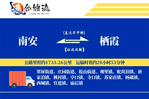 南安到栖霞物流公司