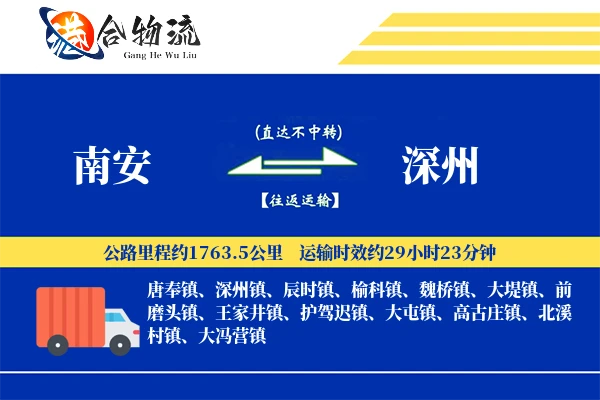 南安到深州物流|南安到深州物流公司|南安到深州专线