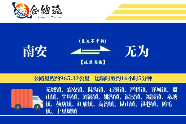南安到无为物流|南安到无为物流公司|南安到无为专线