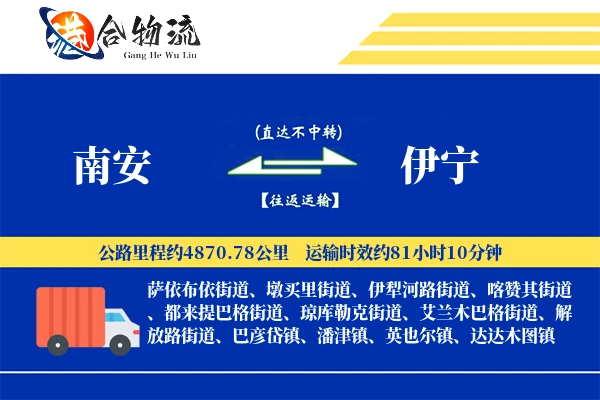 南安到伊宁物流公司