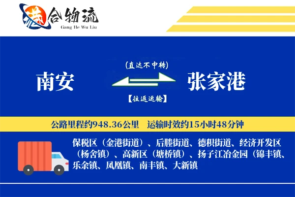南安到张家港物流公司