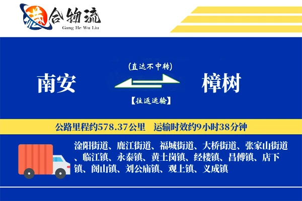 南安到樟树物流公司