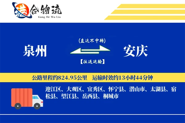 泉州到安庆物流|泉州到安庆物流公司|泉州到安庆专线