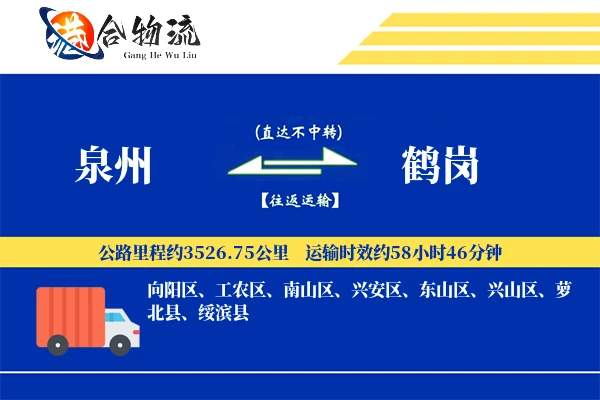 泉州到鹤岗物流|泉州到鹤岗物流公司|泉州到鹤岗专线