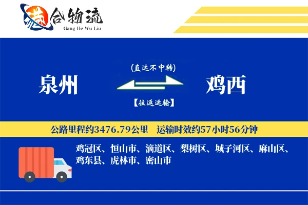 泉州到鸡西物流|泉州到鸡西物流公司|泉州到鸡西专线