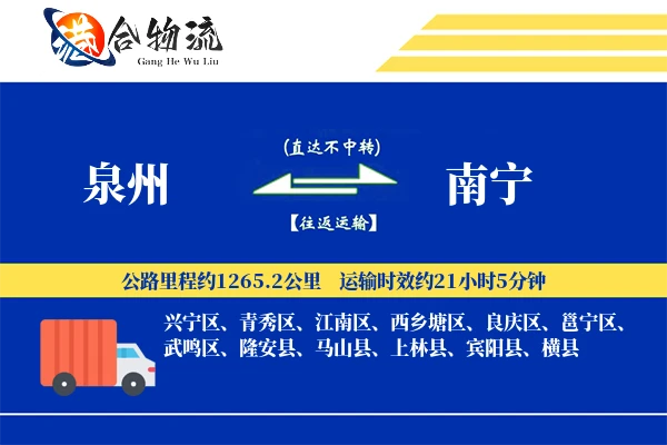 泉州到南宁物流|泉州到南宁物流公司|泉州到南宁专线
