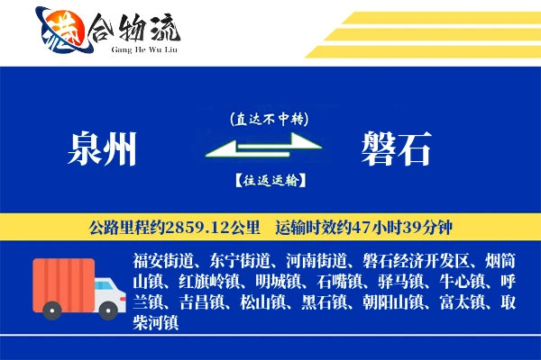 泉州到磐石物流公司