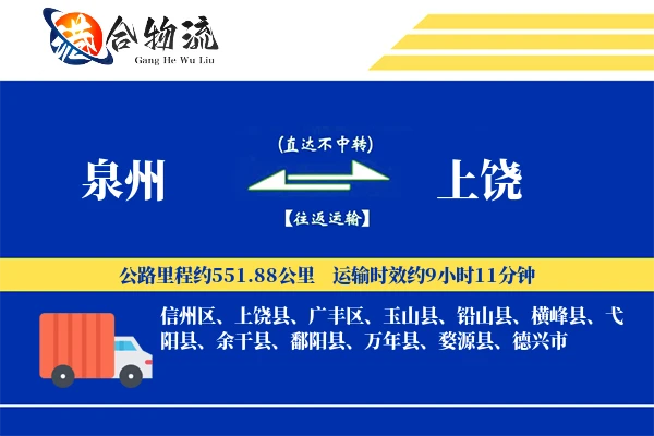 泉州到上饶物流公司