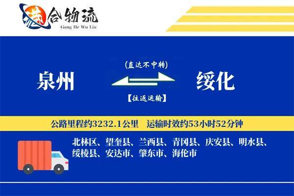泉州到绥化物流|泉州到绥化物流公司|泉州到绥化专线