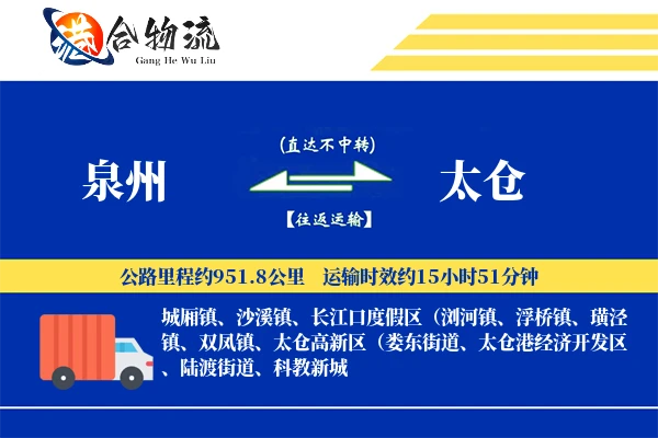 泉州到太仓物流公司