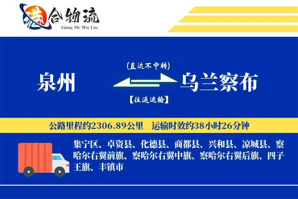 泉州到乌兰察布物流公司