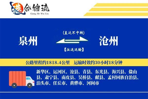 泉州到沧州海运,泉州海运到沧州,泉州至沧州船运费