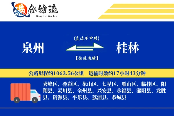 泉州到桂林海运,泉州海运到桂林,泉州至桂林船运费