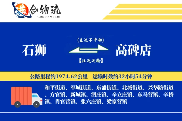 石狮到高碑店物流公司