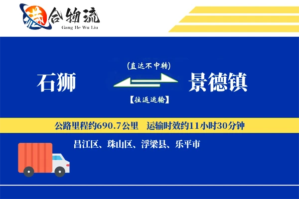 石狮到景德镇物流公司