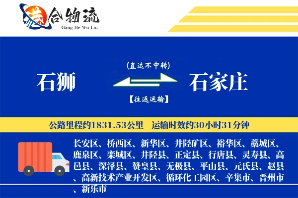 石狮到石家庄物流公司