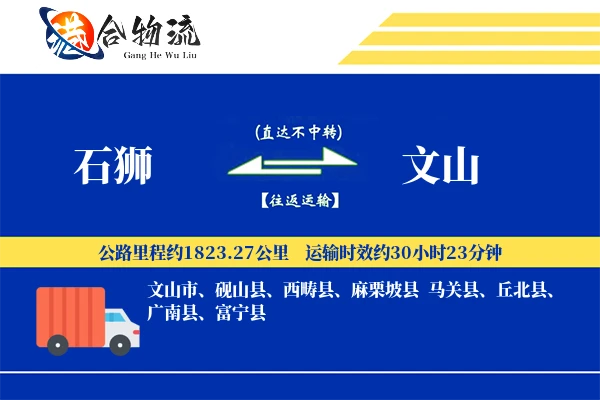石狮到文山物流公司