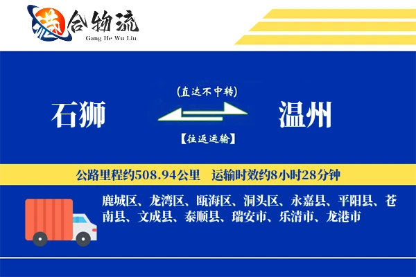 石狮到温州物流公司