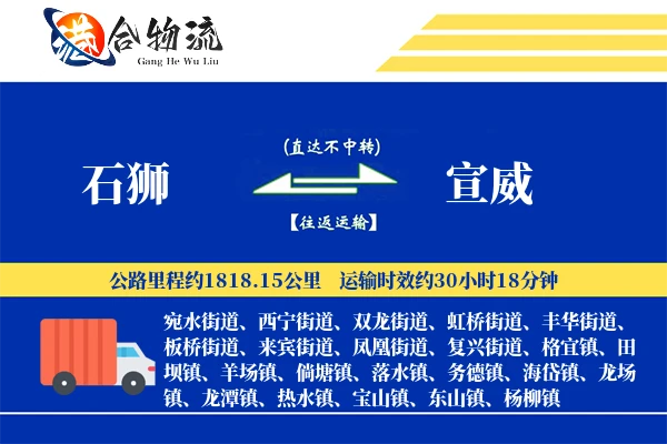 石狮到宣威物流公司