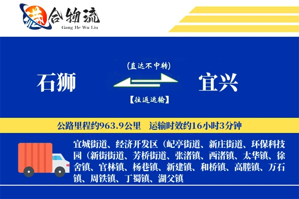 石狮到宜兴物流公司
